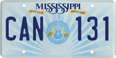 MS license plate CAN131