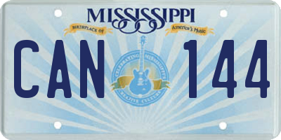 MS license plate CAN144
