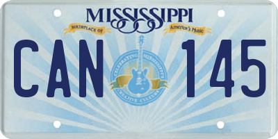 MS license plate CAN145