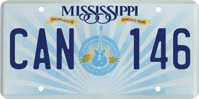 MS license plate CAN146