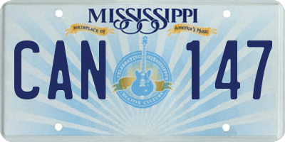 MS license plate CAN147