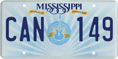 MS license plate CAN149