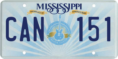 MS license plate CAN151