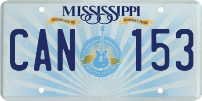 MS license plate CAN153