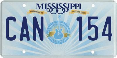MS license plate CAN154