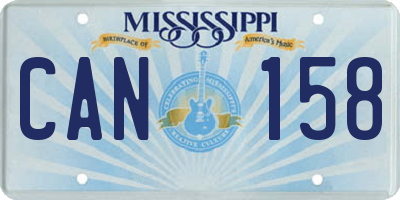 MS license plate CAN158