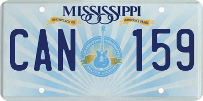 MS license plate CAN159