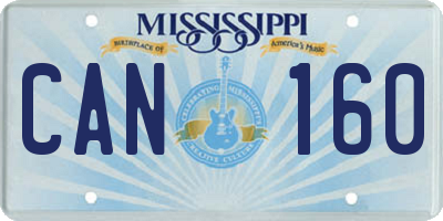 MS license plate CAN160