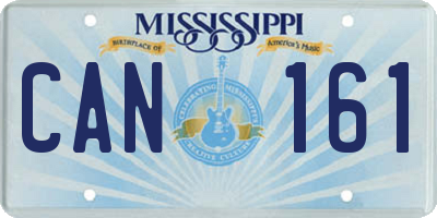 MS license plate CAN161