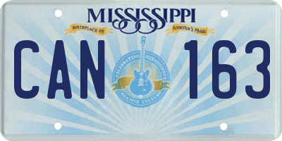 MS license plate CAN163