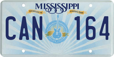MS license plate CAN164