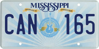 MS license plate CAN165