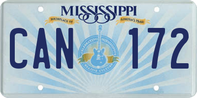 MS license plate CAN172