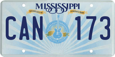 MS license plate CAN173