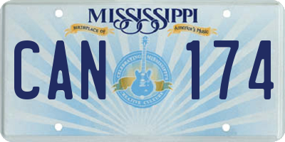 MS license plate CAN174