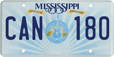MS license plate CAN180
