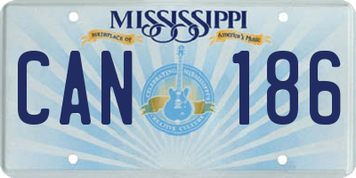 MS license plate CAN186