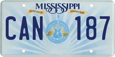 MS license plate CAN187