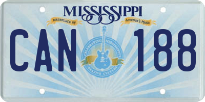 MS license plate CAN188