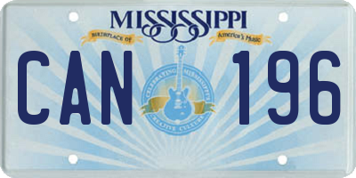 MS license plate CAN196
