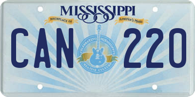 MS license plate CAN220