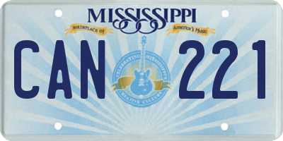 MS license plate CAN221