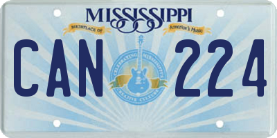 MS license plate CAN224