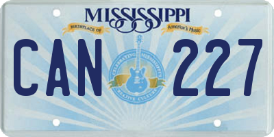 MS license plate CAN227