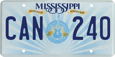 MS license plate CAN240