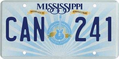 MS license plate CAN241
