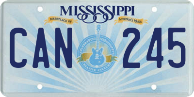 MS license plate CAN245