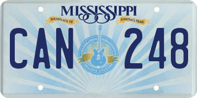 MS license plate CAN248