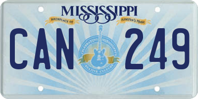 MS license plate CAN249