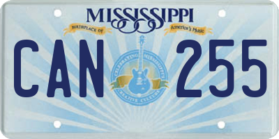MS license plate CAN255