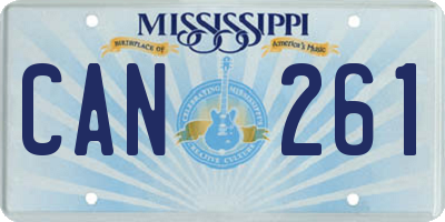 MS license plate CAN261