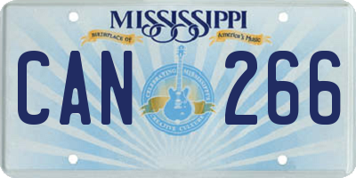 MS license plate CAN266