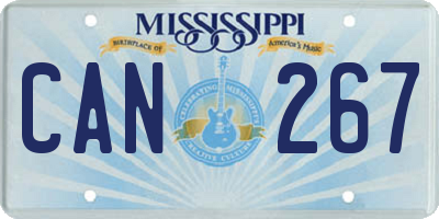 MS license plate CAN267
