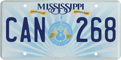 MS license plate CAN268