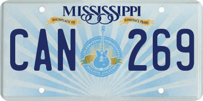 MS license plate CAN269