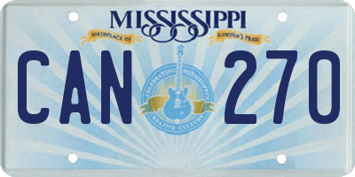 MS license plate CAN270