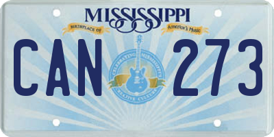 MS license plate CAN273