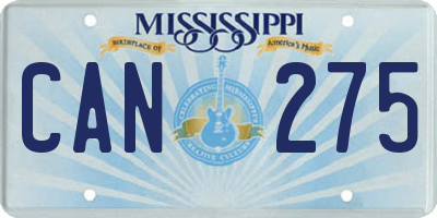 MS license plate CAN275