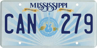MS license plate CAN279