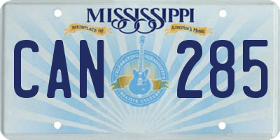MS license plate CAN285
