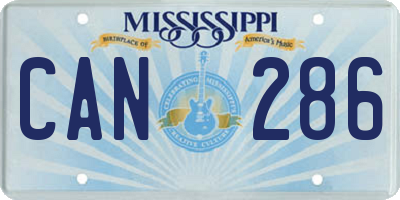 MS license plate CAN286