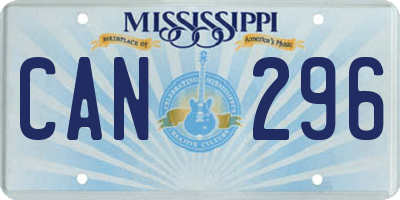 MS license plate CAN296