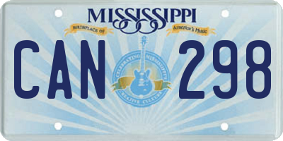 MS license plate CAN298