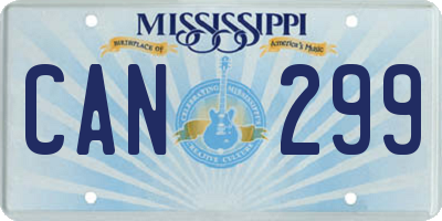 MS license plate CAN299