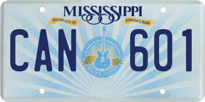MS license plate CAN601