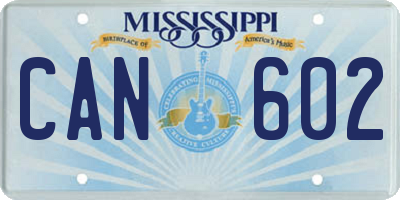 MS license plate CAN602